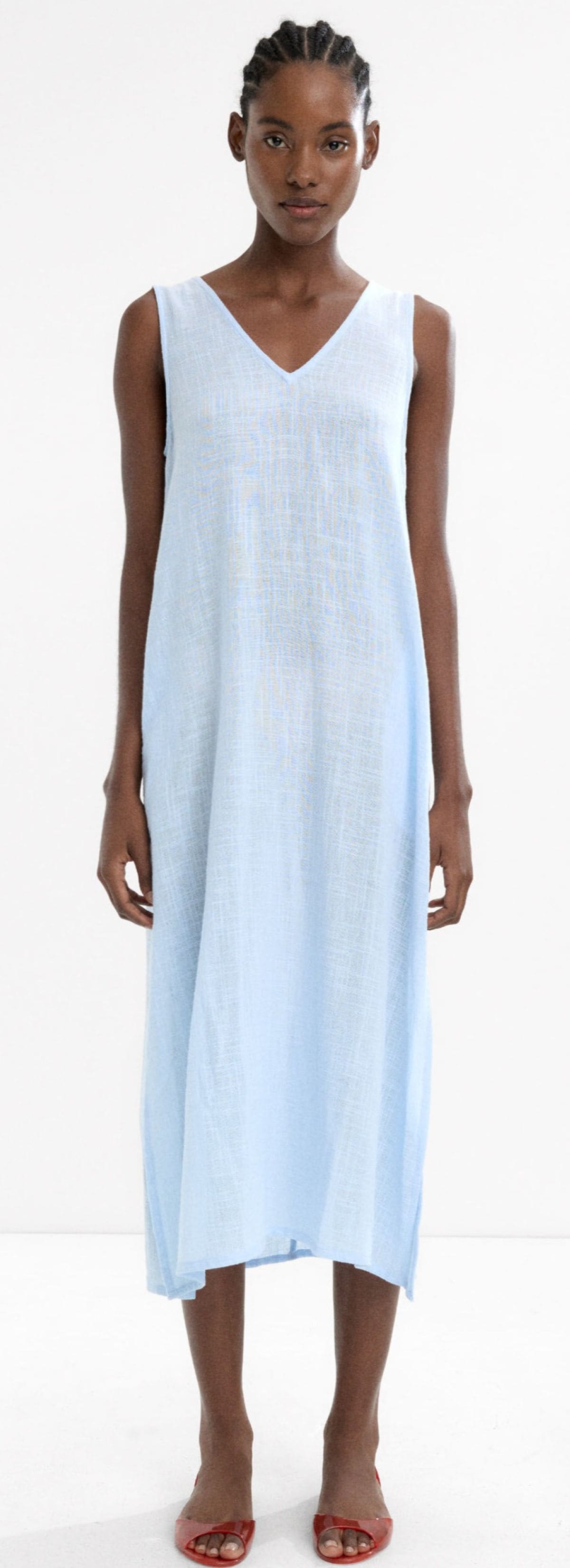 Vestido midi 100% algodón de Parfois