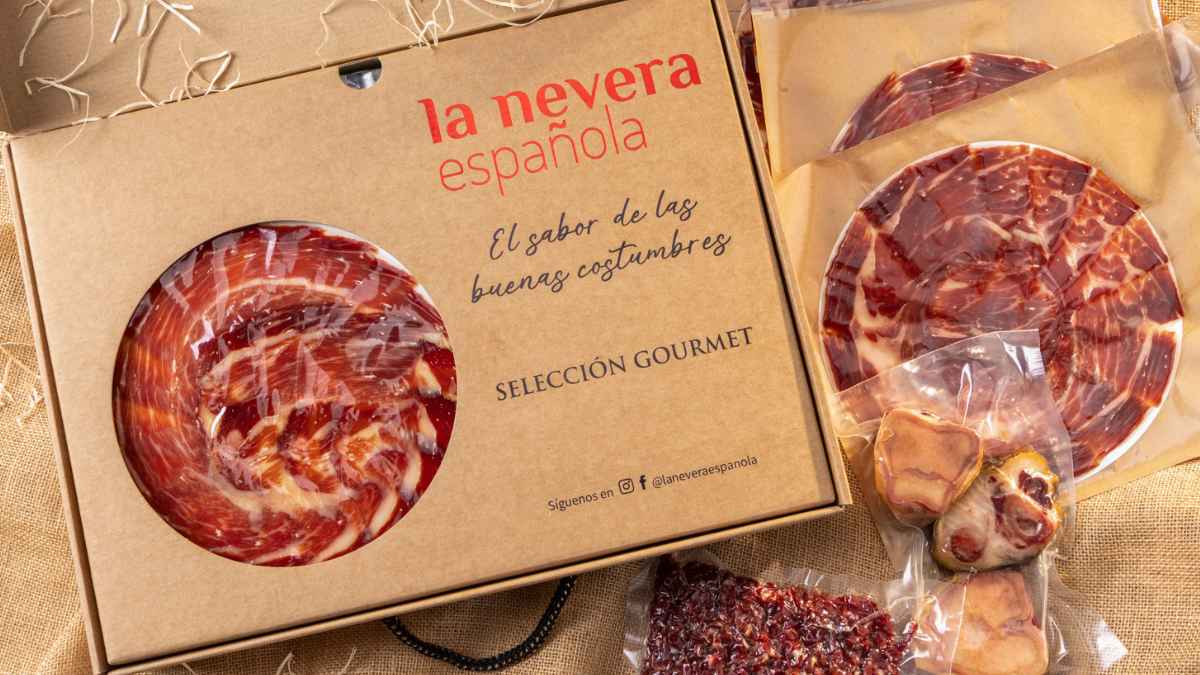 Pack premium de 14 sobres de jamón de bellota 50% ibérico cortado a cuchillo de La Nevera Española