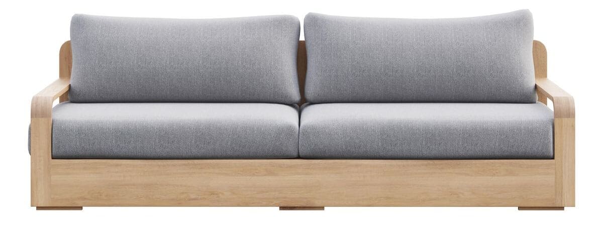 El sofá de jardín NATERIAL Nerea de aluminio marrón de tres plazas de Leroy Merlin