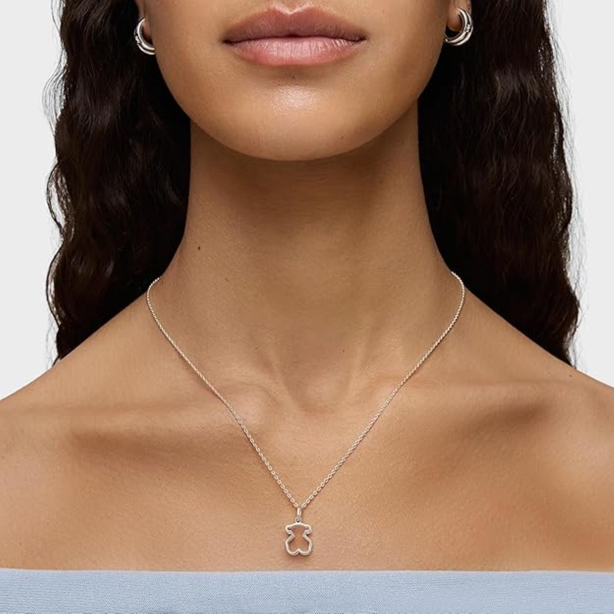 Collar de plata de primera ley con colgante de oso Tous de Amazon