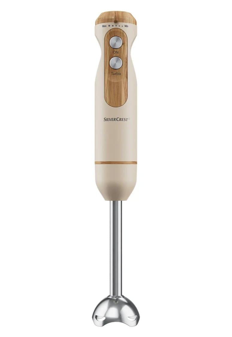 Batidora de brazo con mango de madera