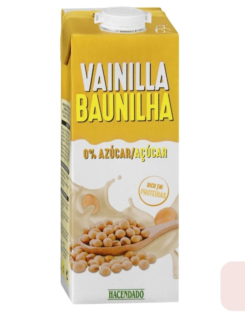 Bebida de soja sabor vainilla Hacendado 0 azúcar