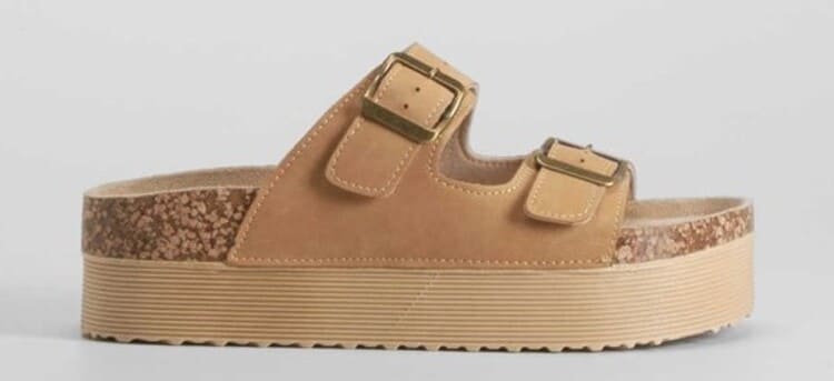 Sandalia bio de plataforma con dos hebillas NYC