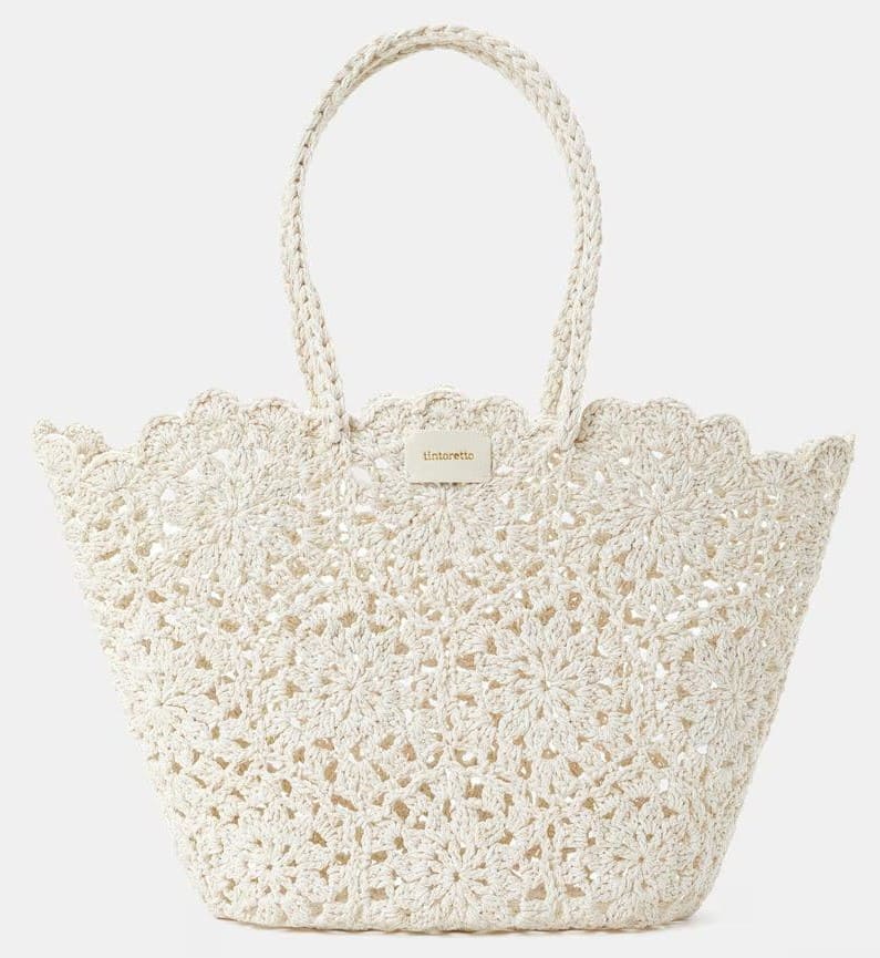 Bolso de crochet en color liso