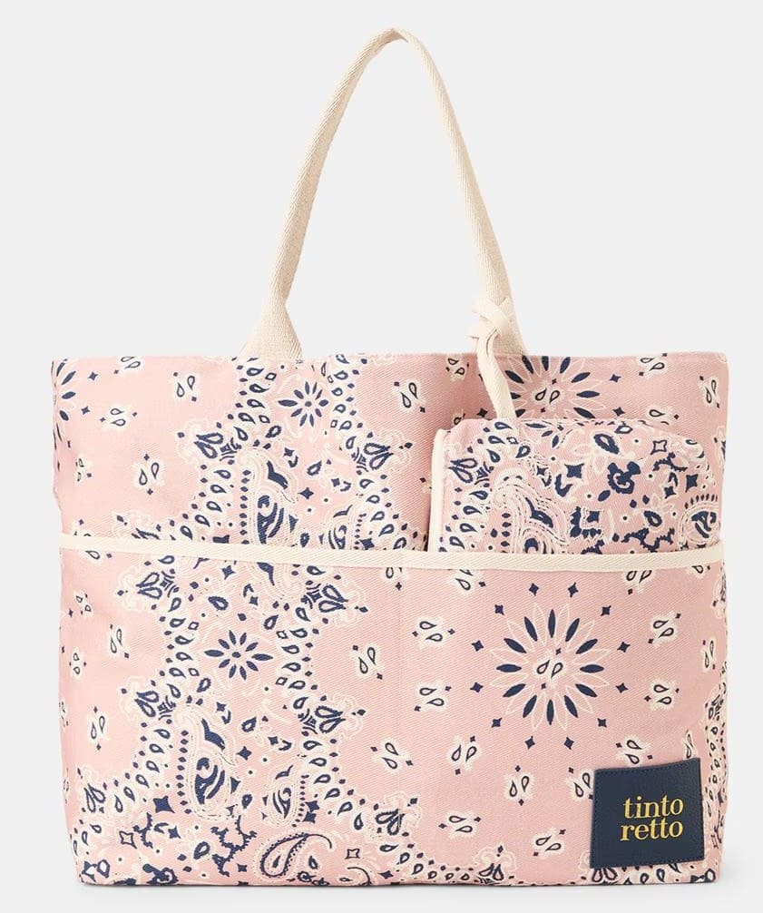 Bolso shopper de playa con estampado paisley
