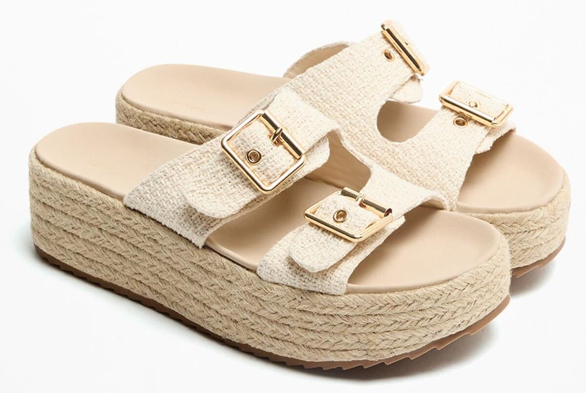 Cuña plataforma con hebillas