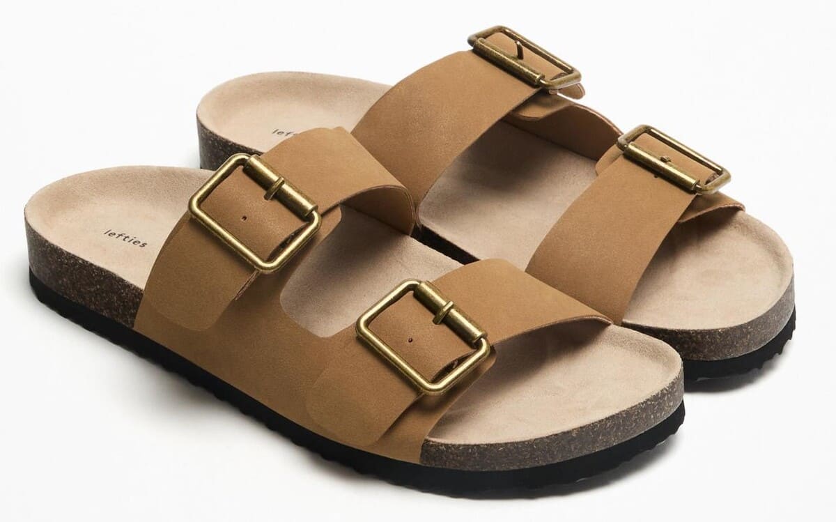 Sandalia plana doble hebilla