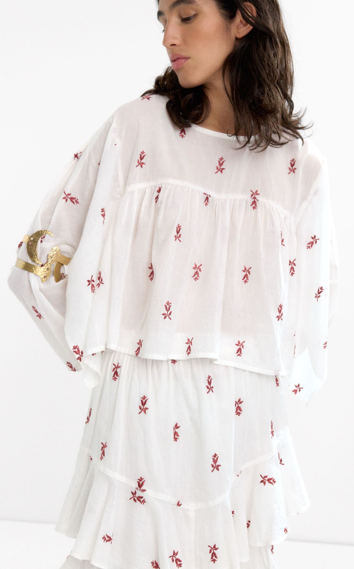 Blusa con bordado de 100% algodón de Parfois