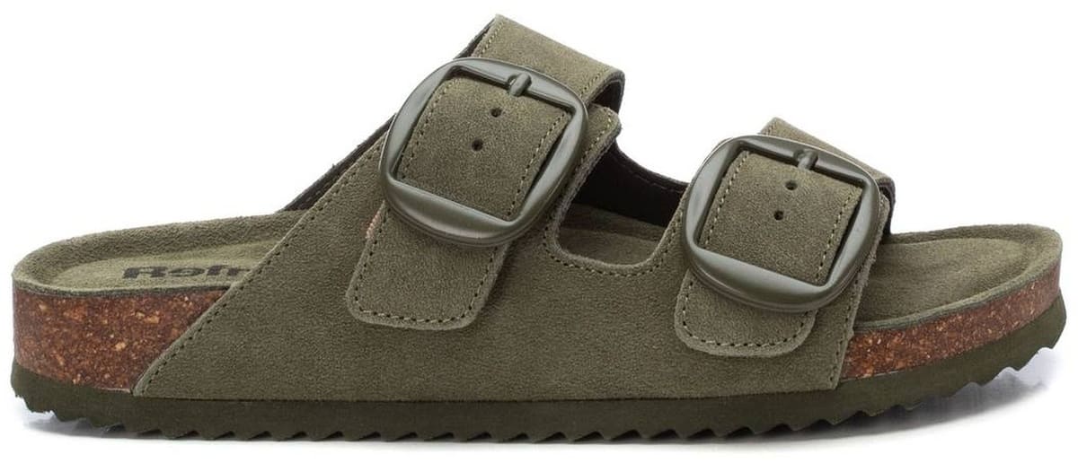 Las sandalias para mujer de la marca Refresh en color verde de Decathlon