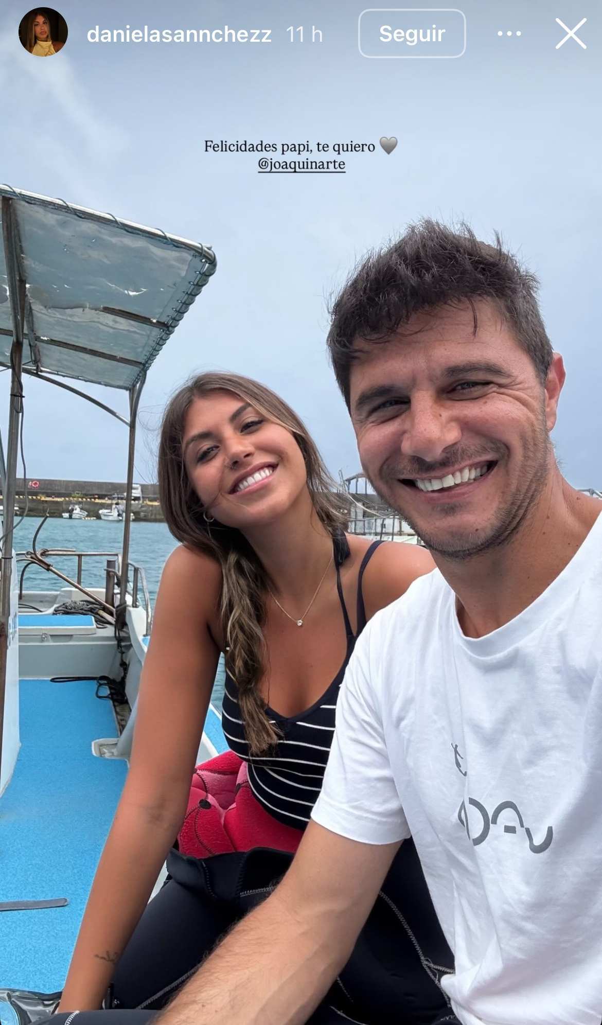Joaquín Sánchez junto a su hija Daniela | Instagram