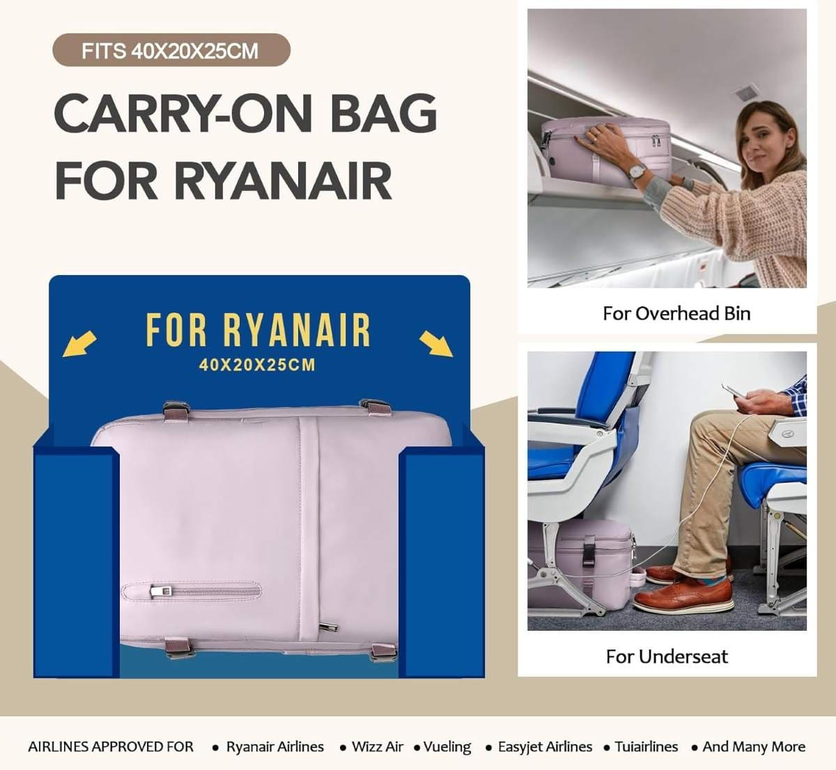 Xkdoai Mochila Viaje Cabina Avion en Amazon