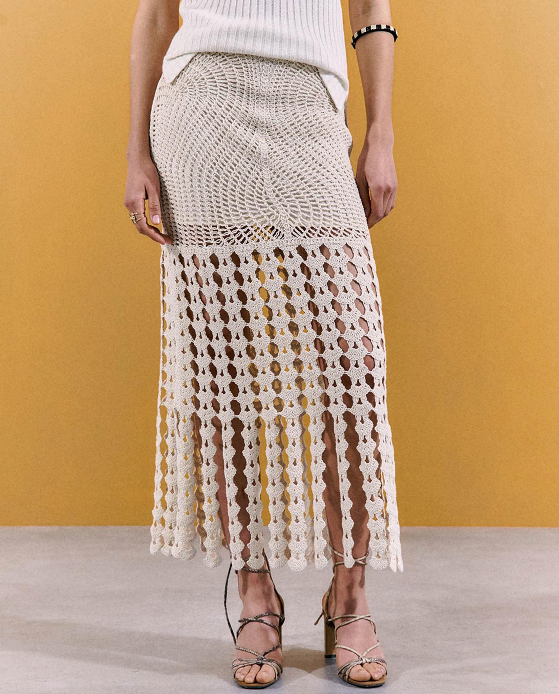 Falda crochet con flecos, Sfera