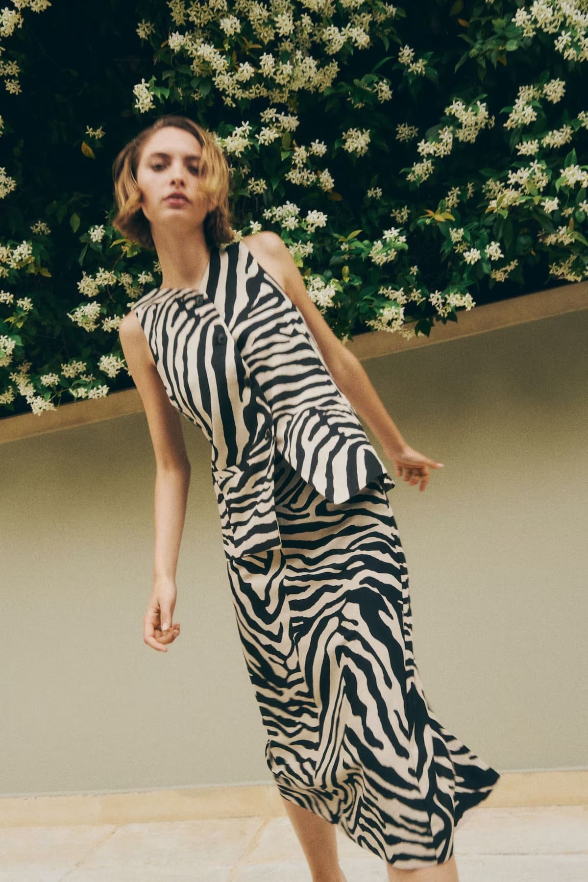 El chaleco largo con estampado de cebra de H&M