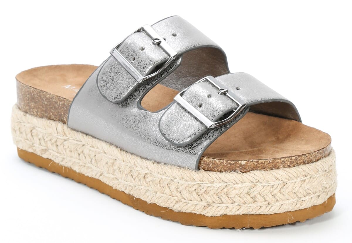 Sandalias de plataforma doble hebilla