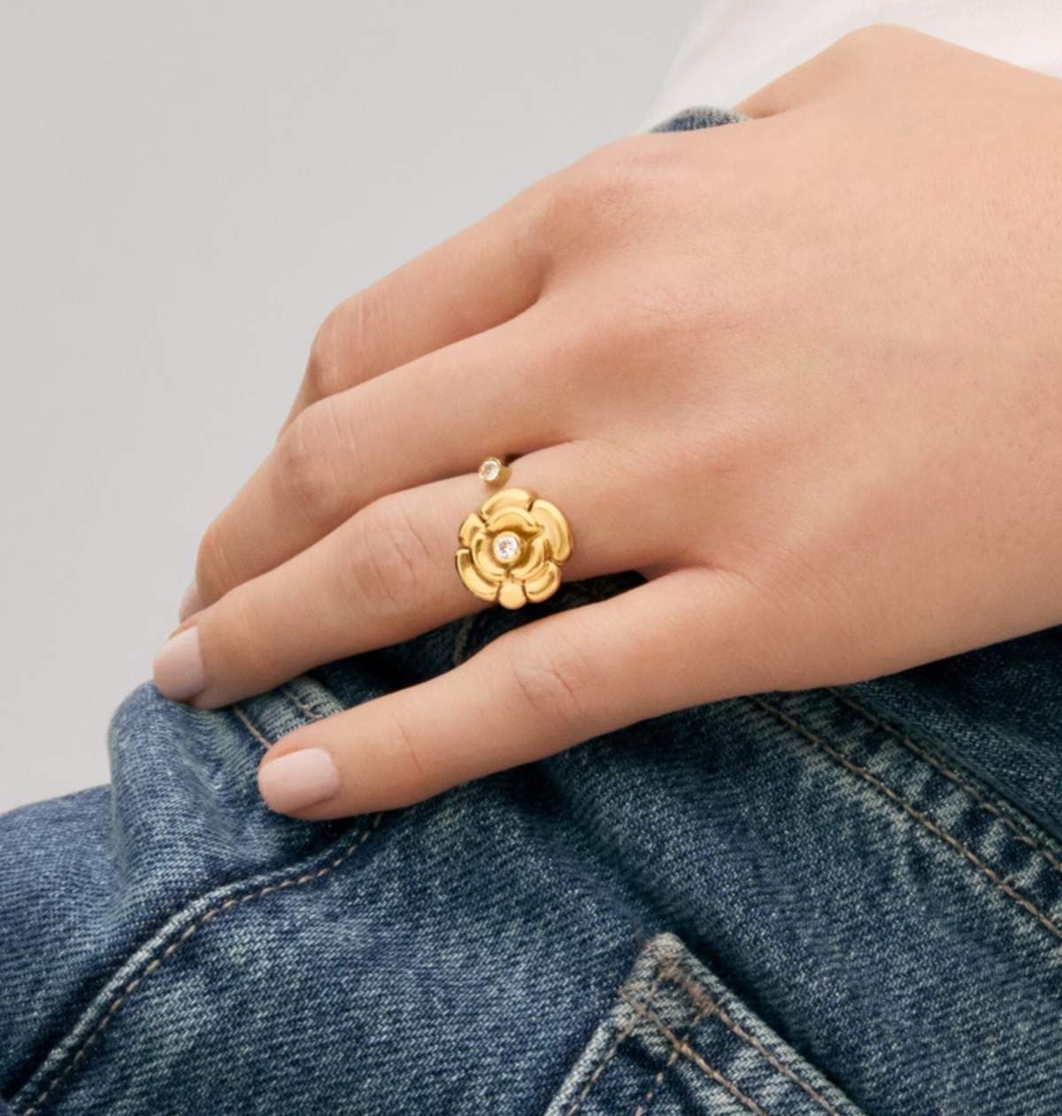 Anillo abierto de oro con diamantes TOUS ATELIER