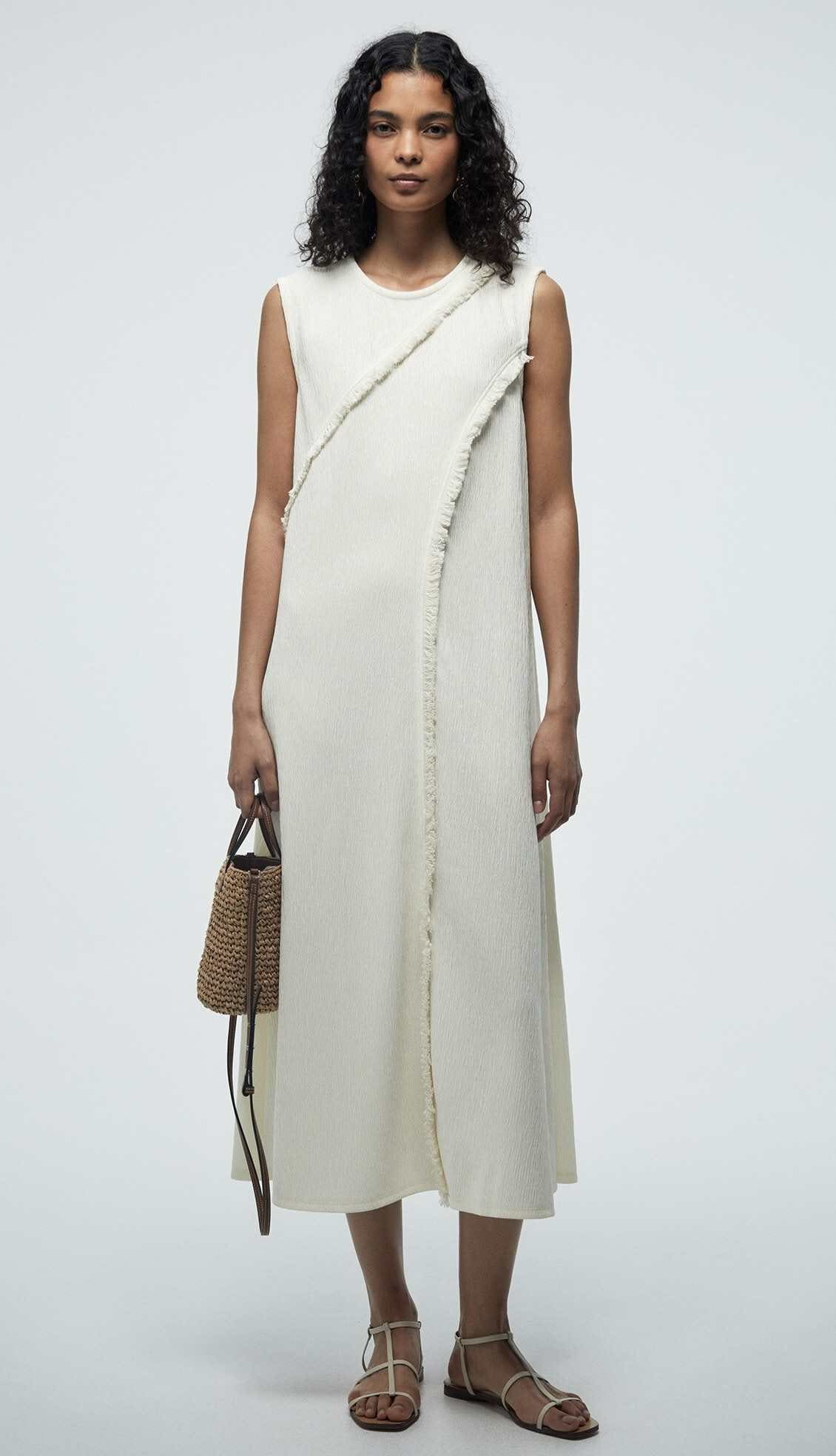 Vestido flecos adorno de Sfera