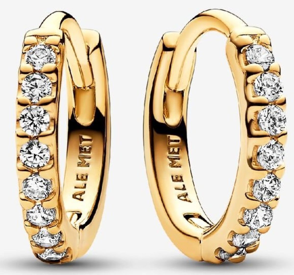 Pendientes de aro Abrazo Brillante de Pandora