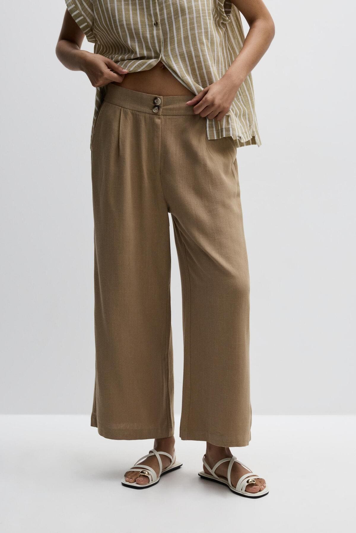 Pantalón culotte rústico