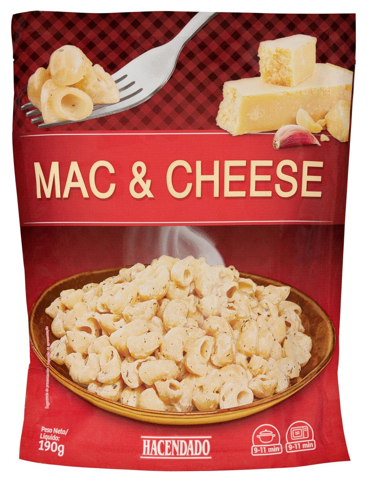 Pasta tiburón Mac & Cheese Hacendado con salsa de queso de Mercadona