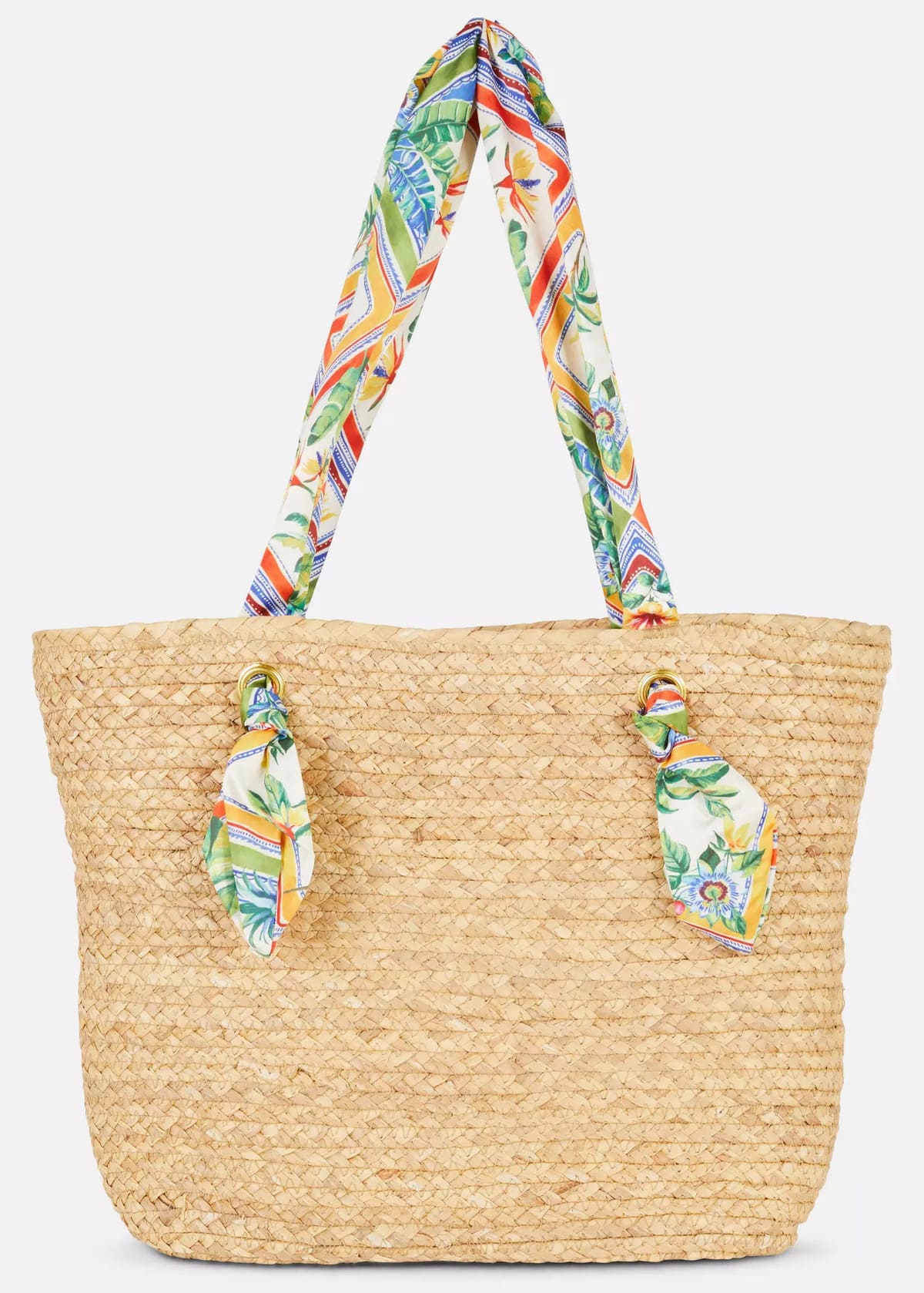 El bolso shopper de paja en color natural de Primark