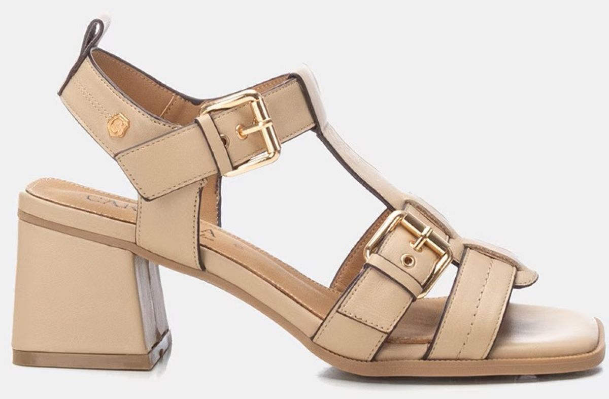 Sandalia en piel Carmela de El Corte Inglés