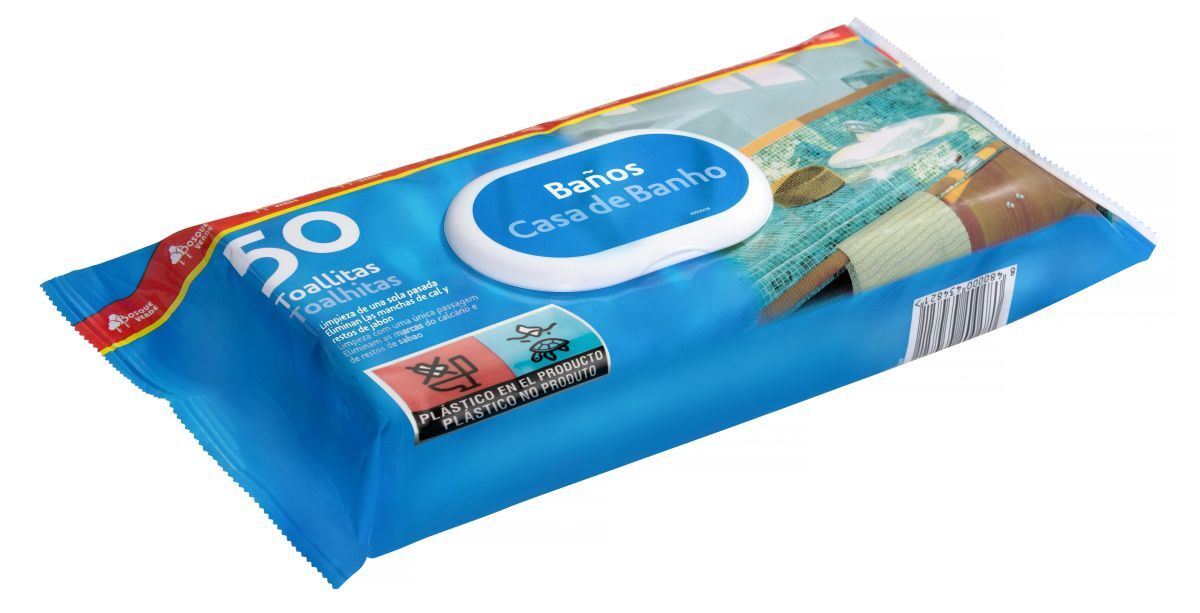 Toallitas limpiadoras de baños Bosque Verde