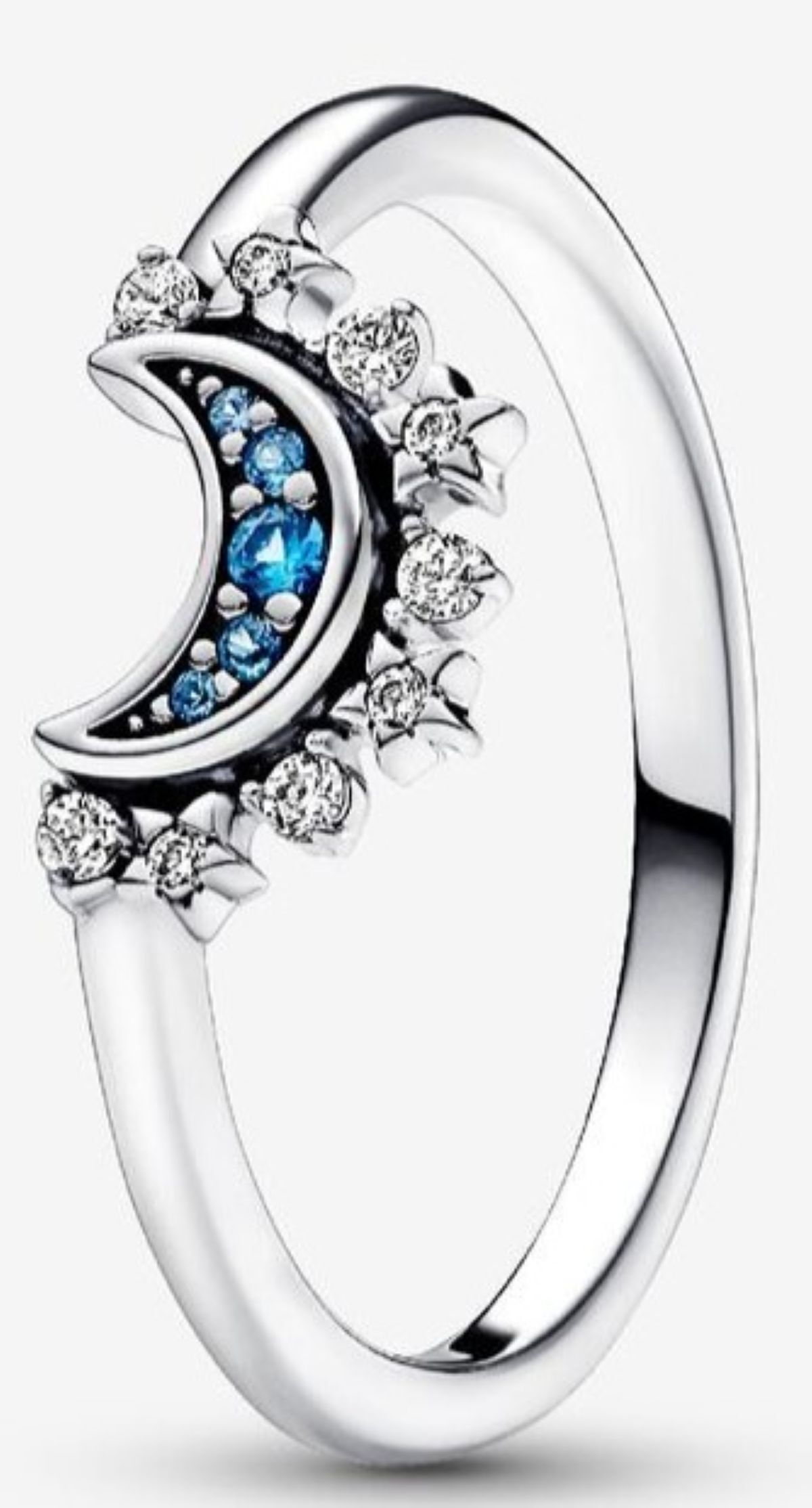 Anillo Luna Brilla azul celestial de Pandora
