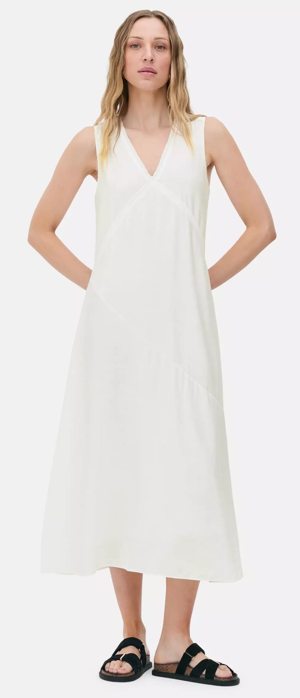 El vestido midi con cuello de pico de The Edit de Primark