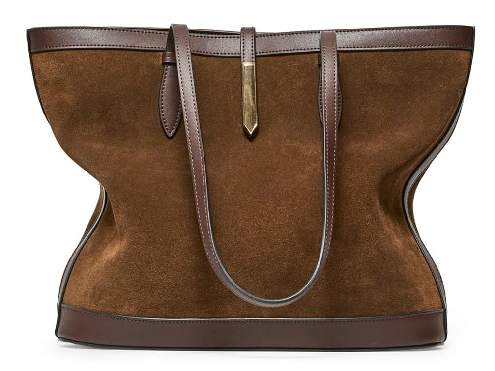 El nuevo bolso de piel con aplique en color marrón de Sfera