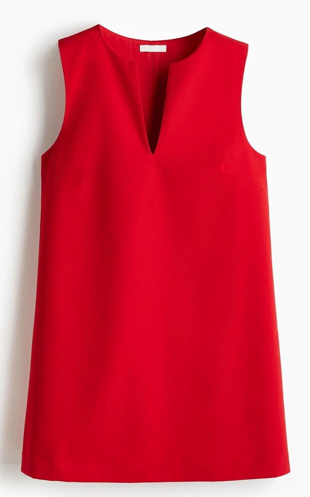 Vestido liso de sarga