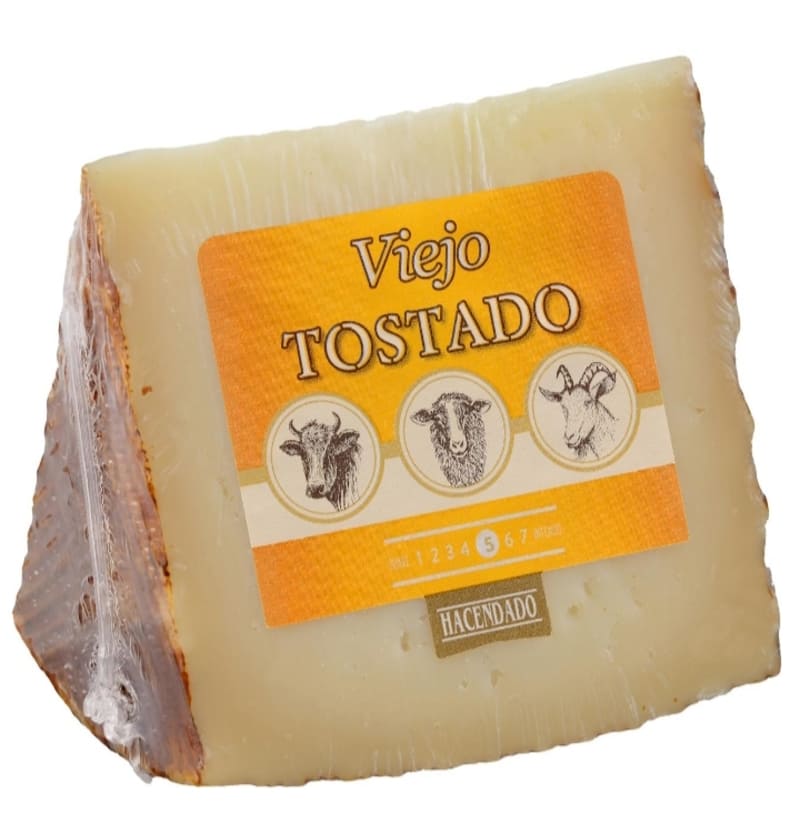 Queso viejo tostado mezcla Hacendado