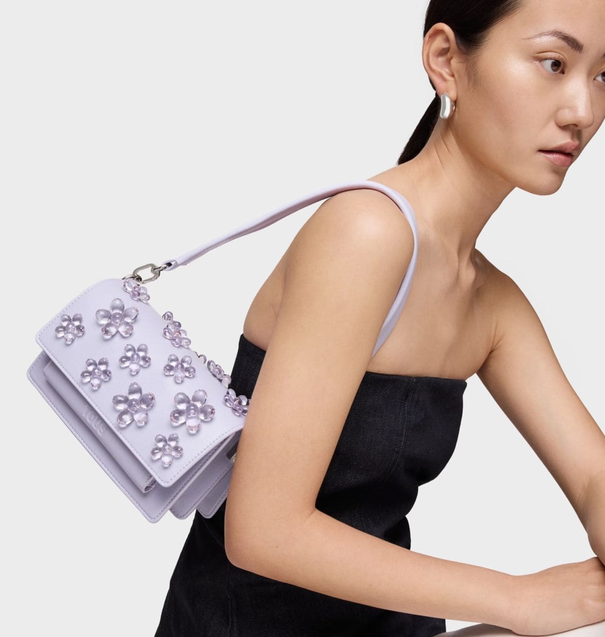 Bandolera pequeña malva Audree Daisy de TOUS