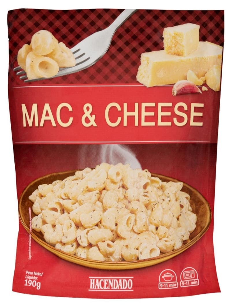 Pasta tiburón Mac & Cheese Hacendado con salsa de queso