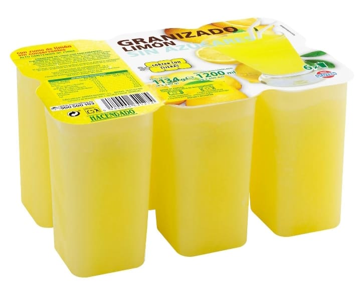 Granizado de limón Hacendado sin azúcares añadidos