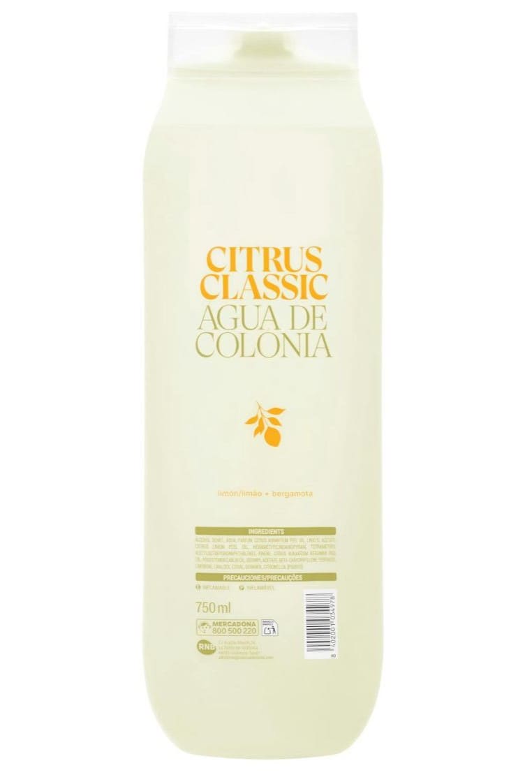 Agua de colonia Deliplus Citrus Classic