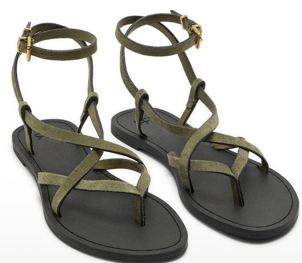 Sandalias de piel con tiras cruzadas de Parfois