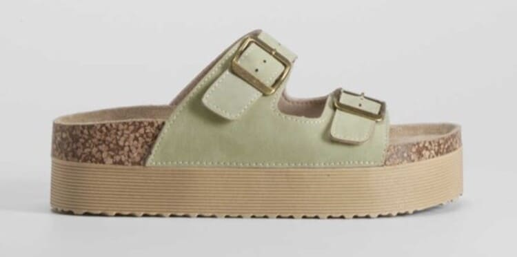 Sandalia bio de plataforma rallada NYC