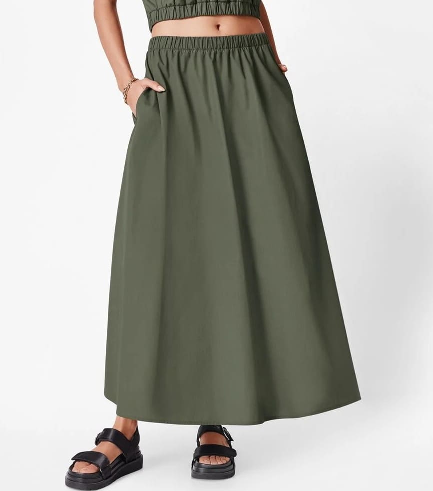 Falda midi de cultivo sostenible