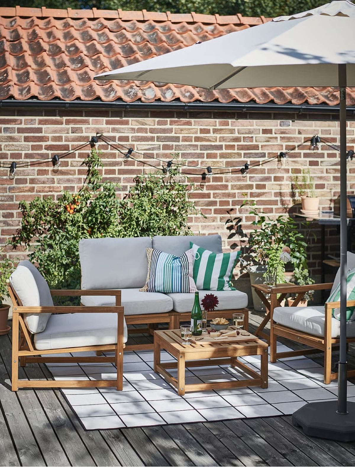 Conjunto 4 plazas de exterior de la serie NÄMMARÖ de Ikea