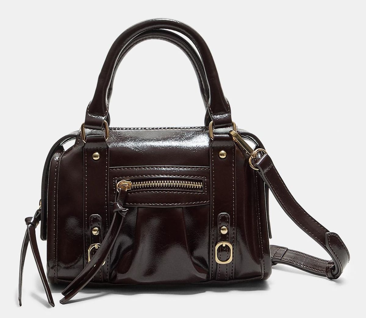 Bolso bandolera bowling efecto piel de Stradivarius