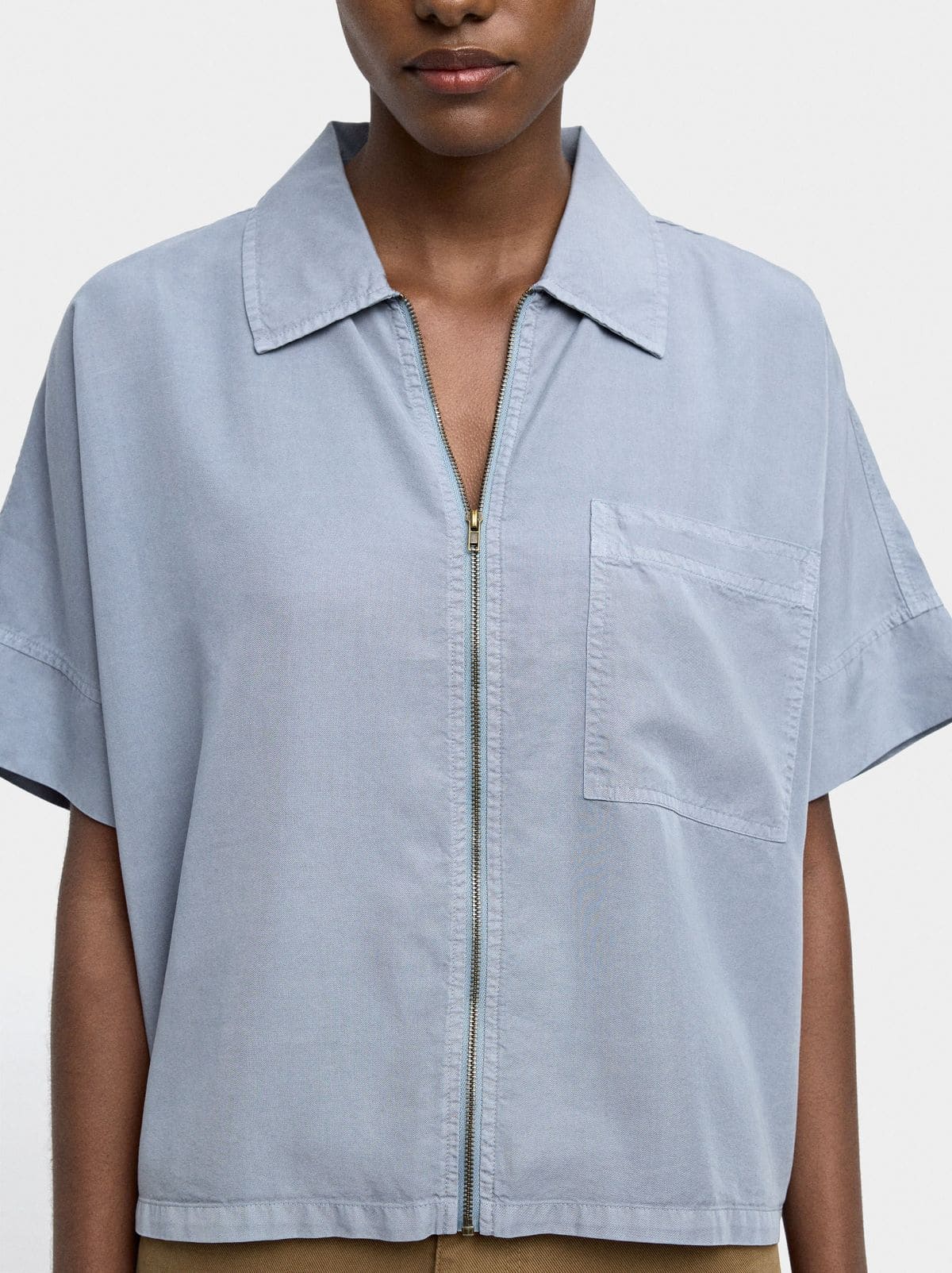 Camisa con cremallera 100% lyocell de Parfois