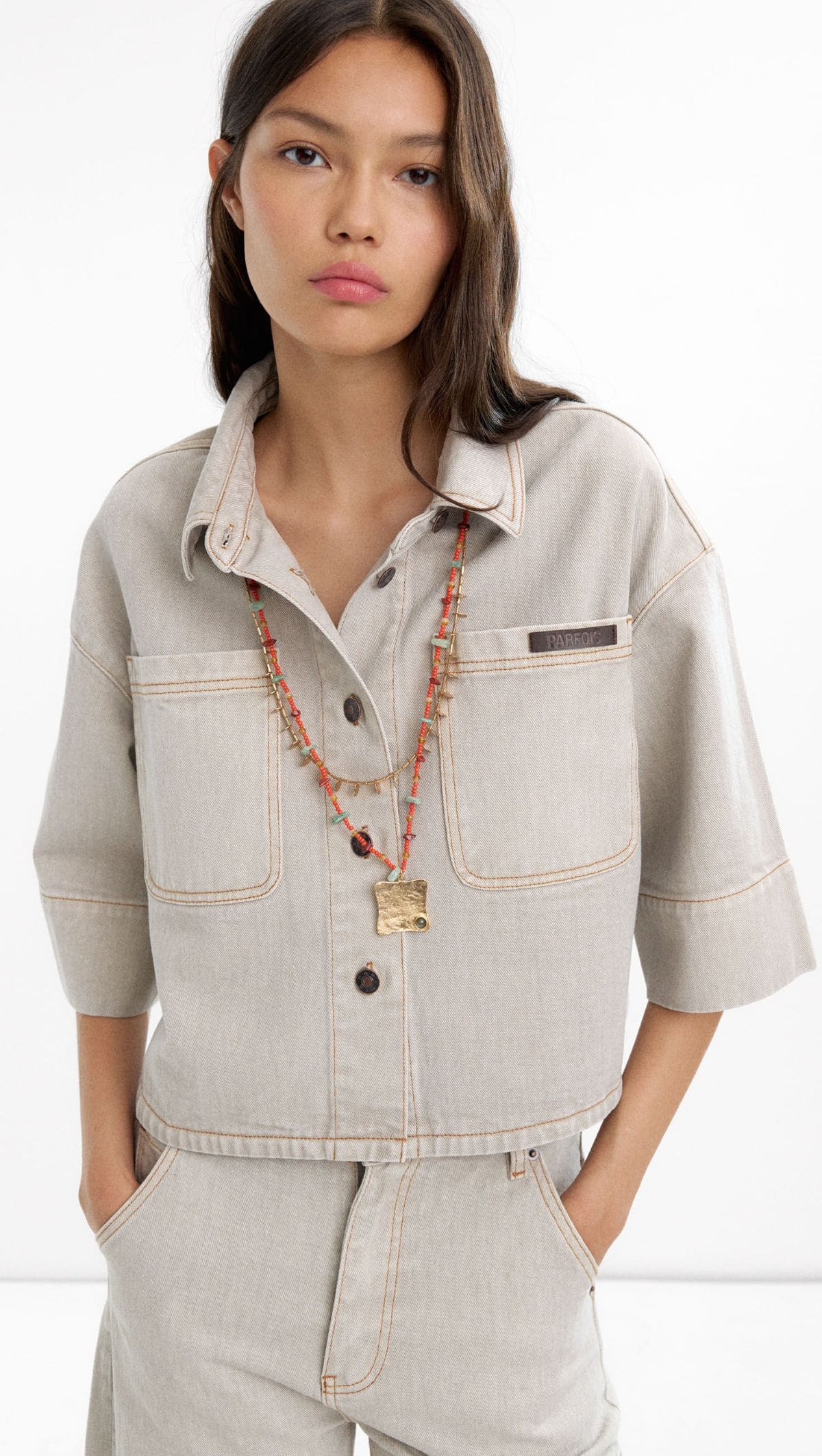 Camisa denim con bolsillos de Parfois