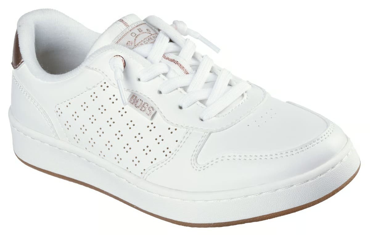 Las nuevas zapatillas BOBS B Cute Court - Luxe Kicks en color blanco de Skechers