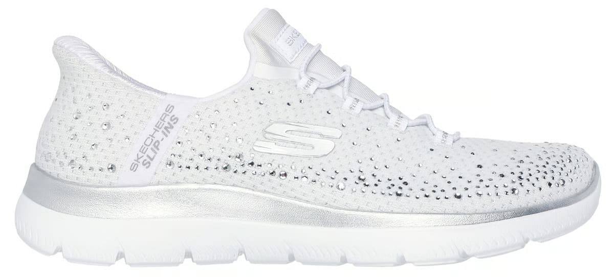 Las nuevas zapatillas Skechers Slip-ins: Summits - Brilliant Shine en color blanco de Skechers