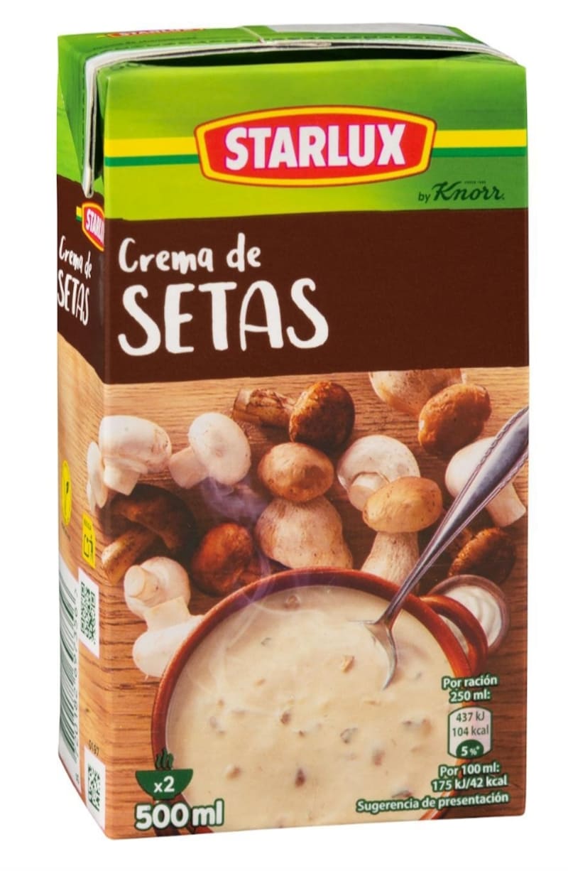 Crema de setas Starlux con champiñones Knorr