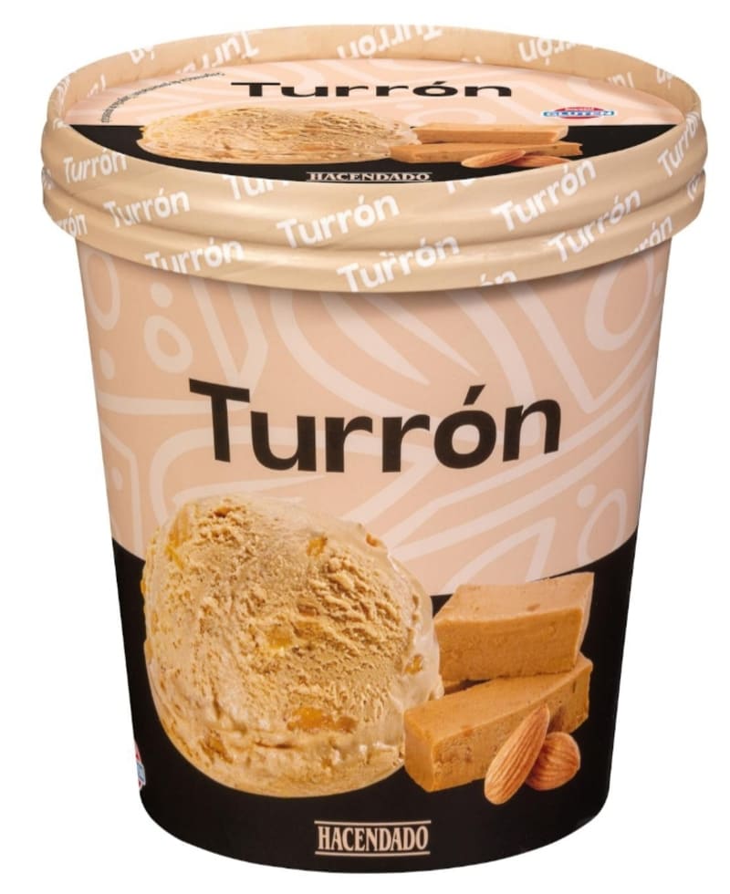 Helado turrón Hacendado