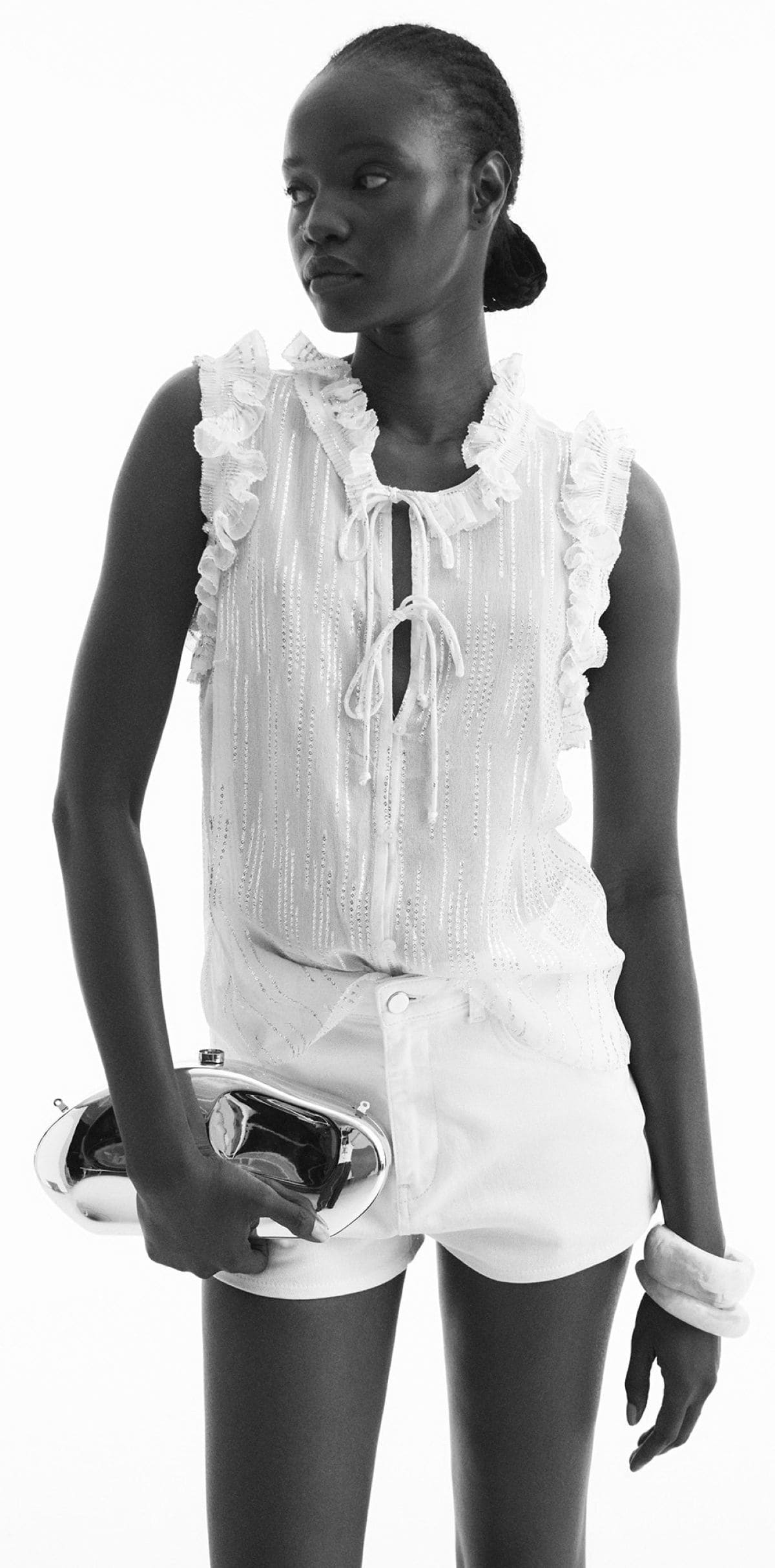 Blusa volante lurex de Sfera