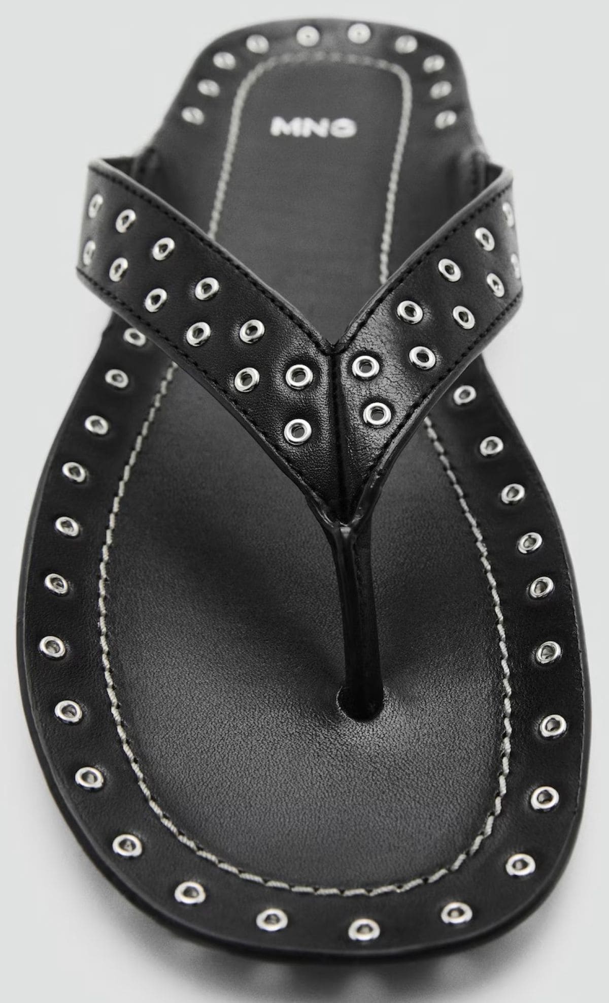 Sandalia piel eyelets de Mango