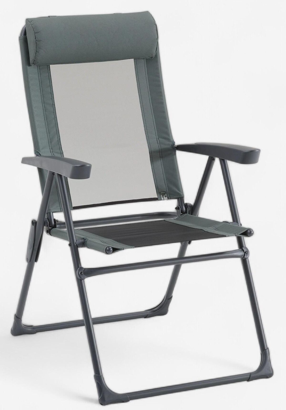 Silla plegable de camping de acero reclinable Quechua Comfort de Decathlon