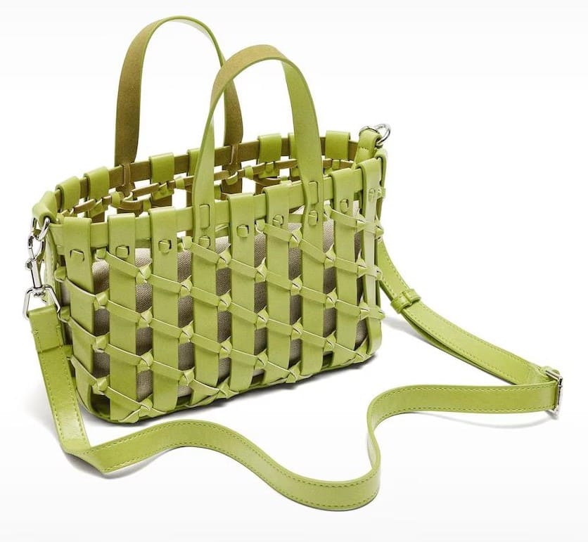 Bolso de mano estilo tote trenzado con cierre de cremallera en liso, Parfois